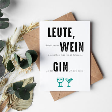 Geburtstagskarte: GIN geht auch!