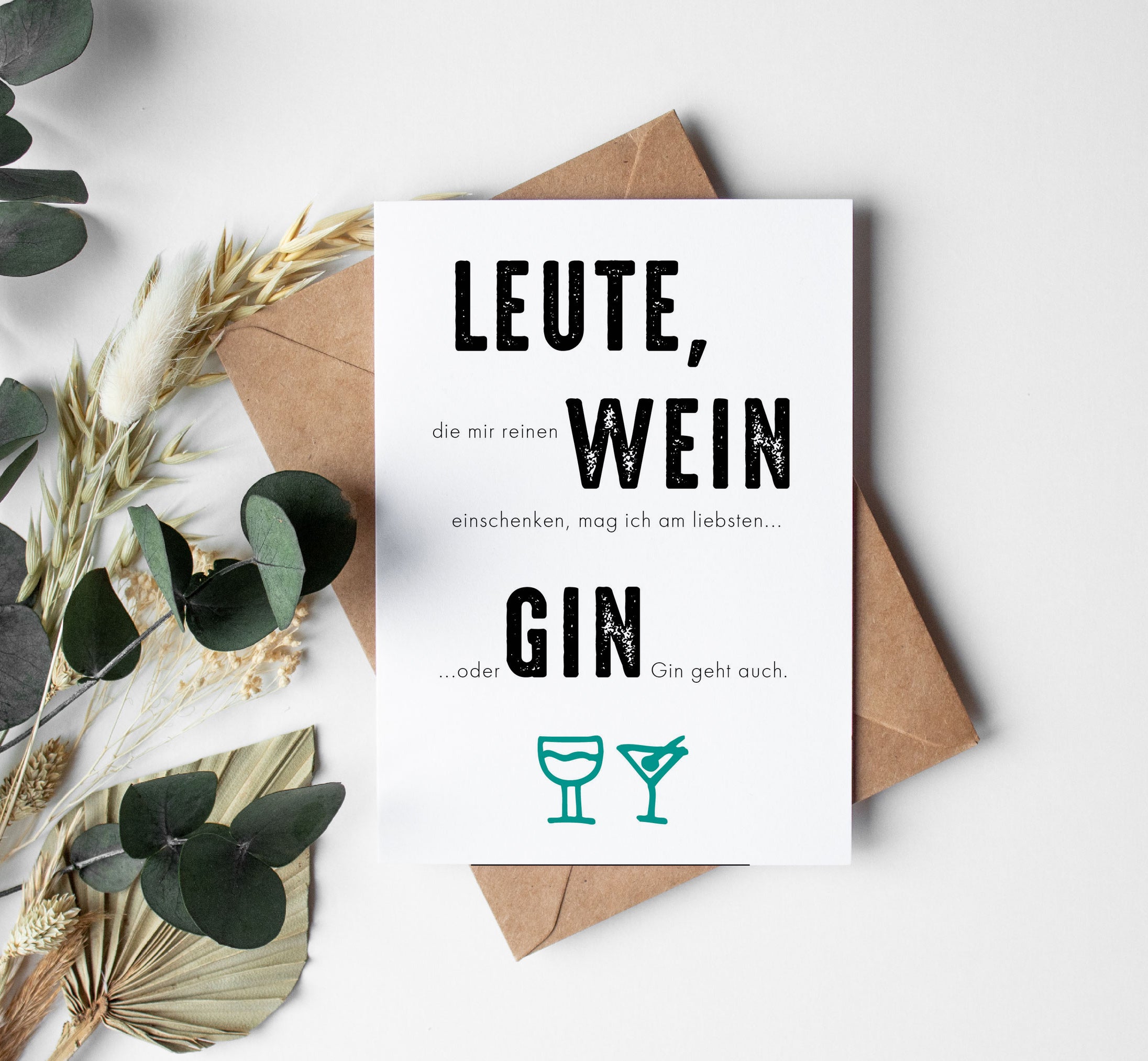 Geburtstagskarte: GIN geht auch!