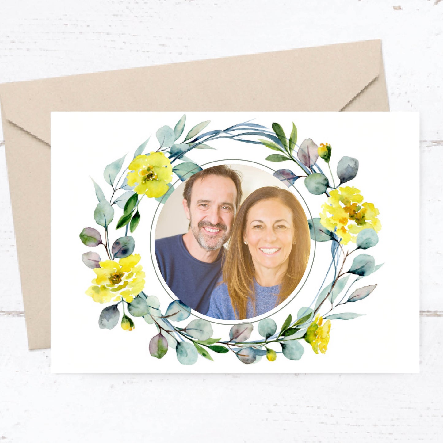 Danksagungskarte zur Silbernen Hochzeit: Frühlingsduft mit Foto