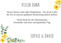 Danksagungskarte zur Goldenen Hochzeit: Frühlingsduft mit Foto