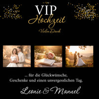 Danksagungskarten zur Hochzeit: VIP Hochzeit