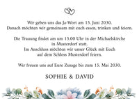 Einladung zur Hochzeit: Aquarell Flower