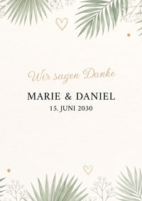 Dankeskarte Hochzeit „Botanical“ – Floraler Dank für eure Gäste