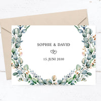 Danksagungskarten zur Hochzeit: Aquarell flower