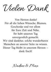 Danksagungskarten zur Hochzeit: Forever starts now mit Foto