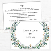 Einladung zur Hochzeit: Aquarell Flower