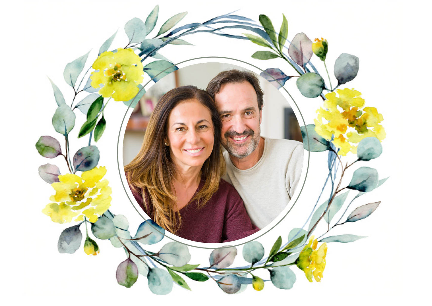 Einladung zur Silbernen Hochzeit: Frühlingsduft mit Foto