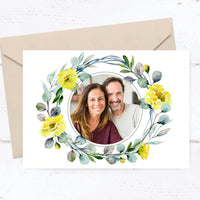 Einladung zur Silbernen Hochzeit: Frühlingsduft mit Foto