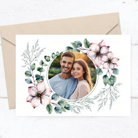 Einladung zur Hochzeit: Romantic flowers mit Foto