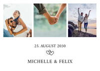 Einladung Hochzeit – Romantische Einladungskarte True Love | Personalisierte Hochzeitskarte