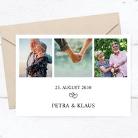 Einladung zur Goldenen Hochzeit: Wahre Liebe