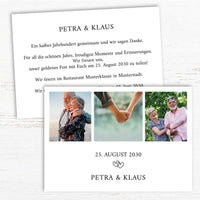 Einladung zur Goldenen Hochzeit: Wahre Liebe