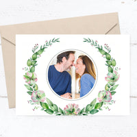 Einladung zur Silbernen Hochzeit: Zarte Blüten mit Foto