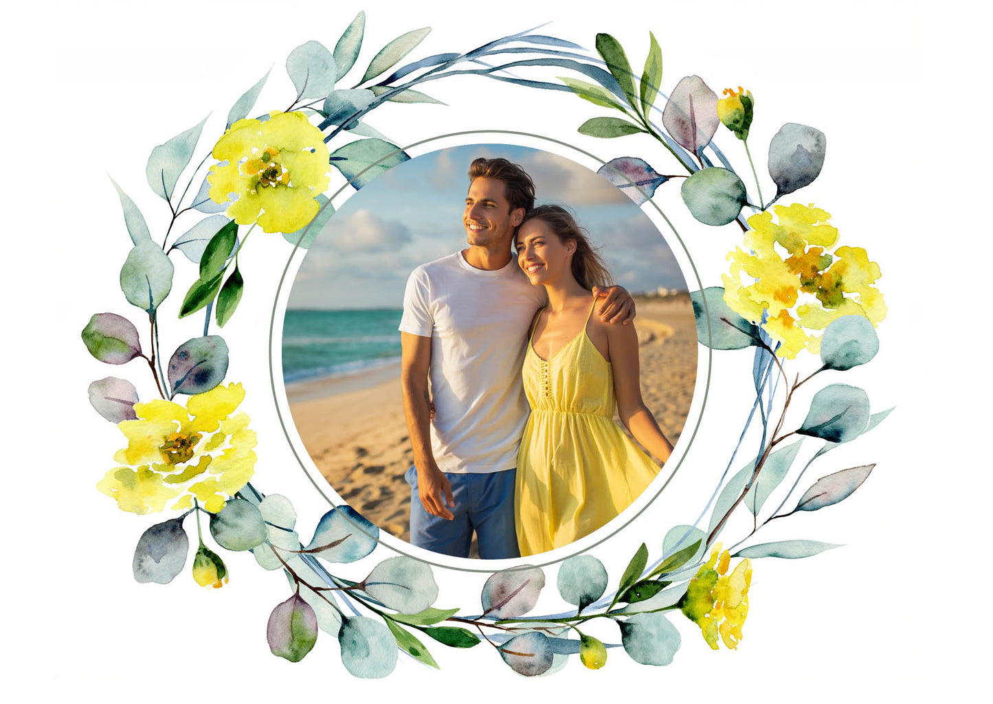 Einladung zur Hochzeit: Frühlingszauber mit Foto