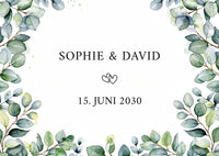 Save the Date Karten: Eukalyptus Ranken