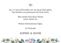 Save the Date Karten: Eukalyptus mit Foto