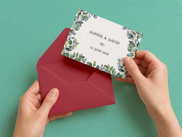 Save the Date Karten Hochzeit – Eukalyptus Ranken | Modernes Design & natürliche Eleganz