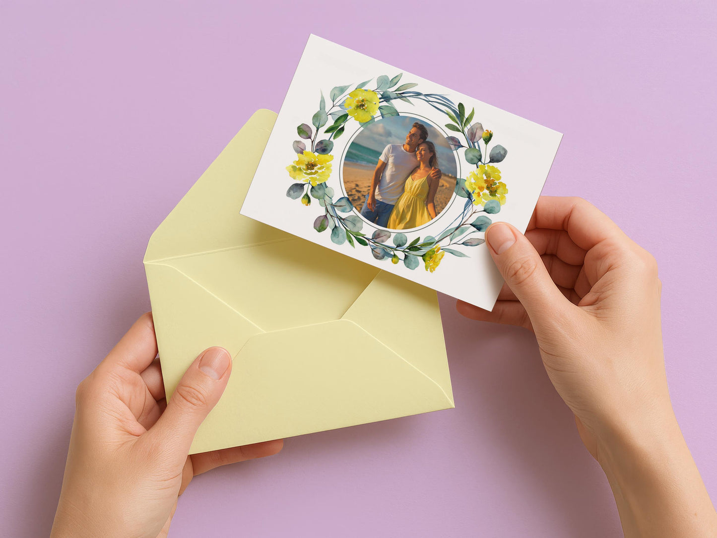 Einladung Hochzeit Frühlingszauber – Romantische Karten zur Hochzeit mit Foto & Pastellfarben