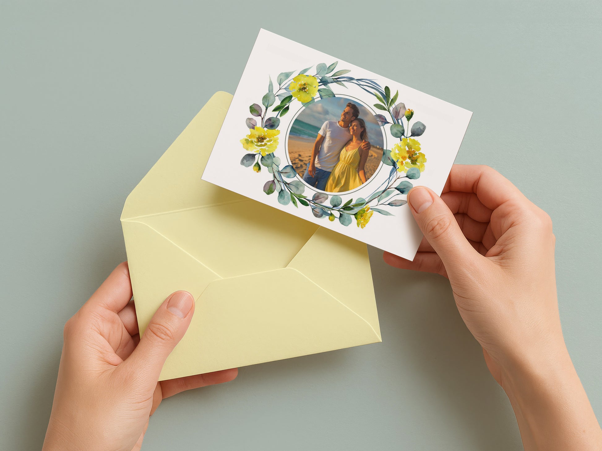 Einladung Hochzeit Frühlingszauber – Romantische Karten zur Hochzeit mit Foto & Pastellfarben - Individuelle Einladung