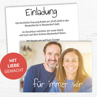 Einladung zur Hochzeit: Für immer wir - mit Foto