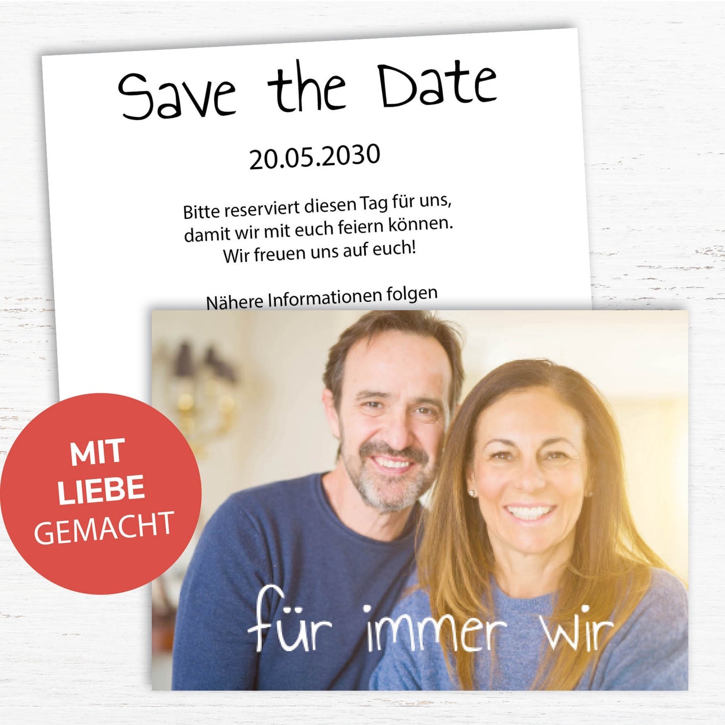 Save the Date Karten: Für immer wir mit Foto