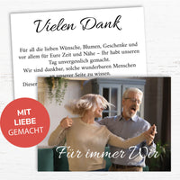 Danksagungskarte zur Silbernen Hochzeit: Für immer wir mit Foto