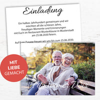 Einladung zur Goldenen Hochzeit: Für immer wir - mit Foto