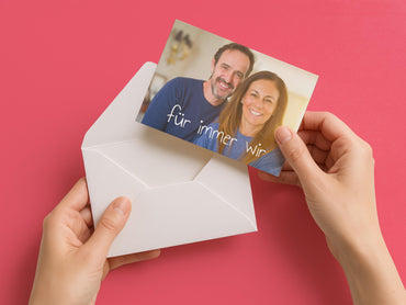 Einladung Zur Hochzeit – Personalisierte Hochzeitskarte Mit Foto & Spruch für immer wir