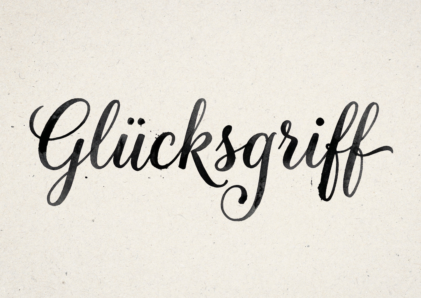 Minimalistische Hochzeitseinladung „GLÜCKSGRIFF“ | Edles Typografie-Design - Individuelle Einladung
