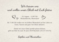 Minimalistische Hochzeitseinladung „GLÜCKSGRIFF“ | Edles Typografie-Design - Individuelle Einladung