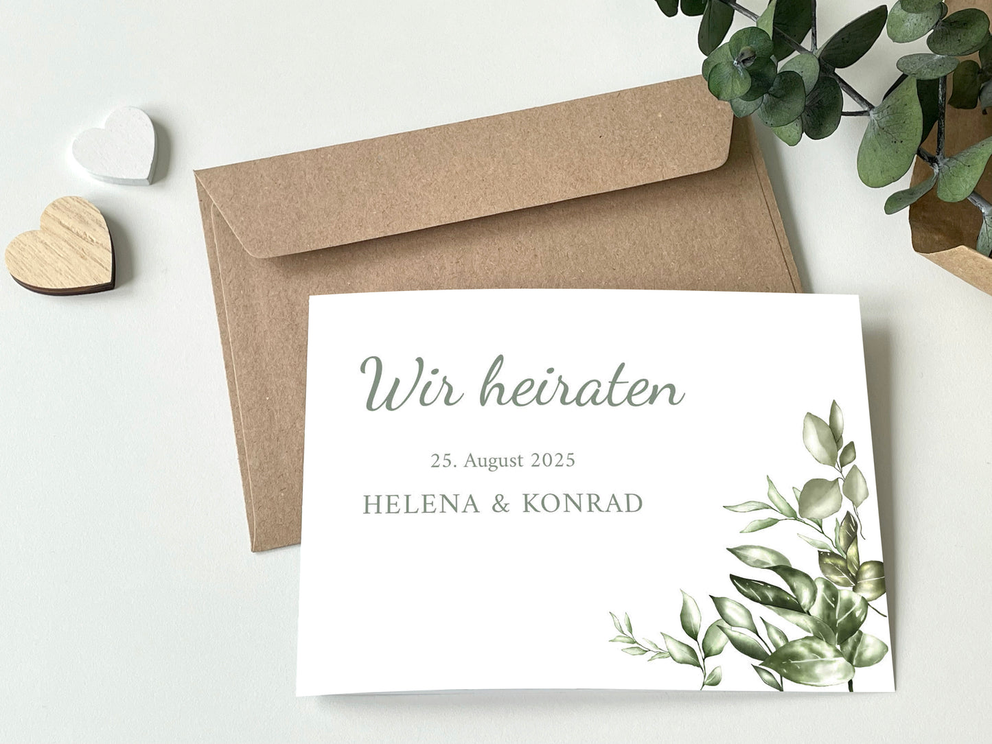 Einladungskarte zur Hochzeit: Green Wedding