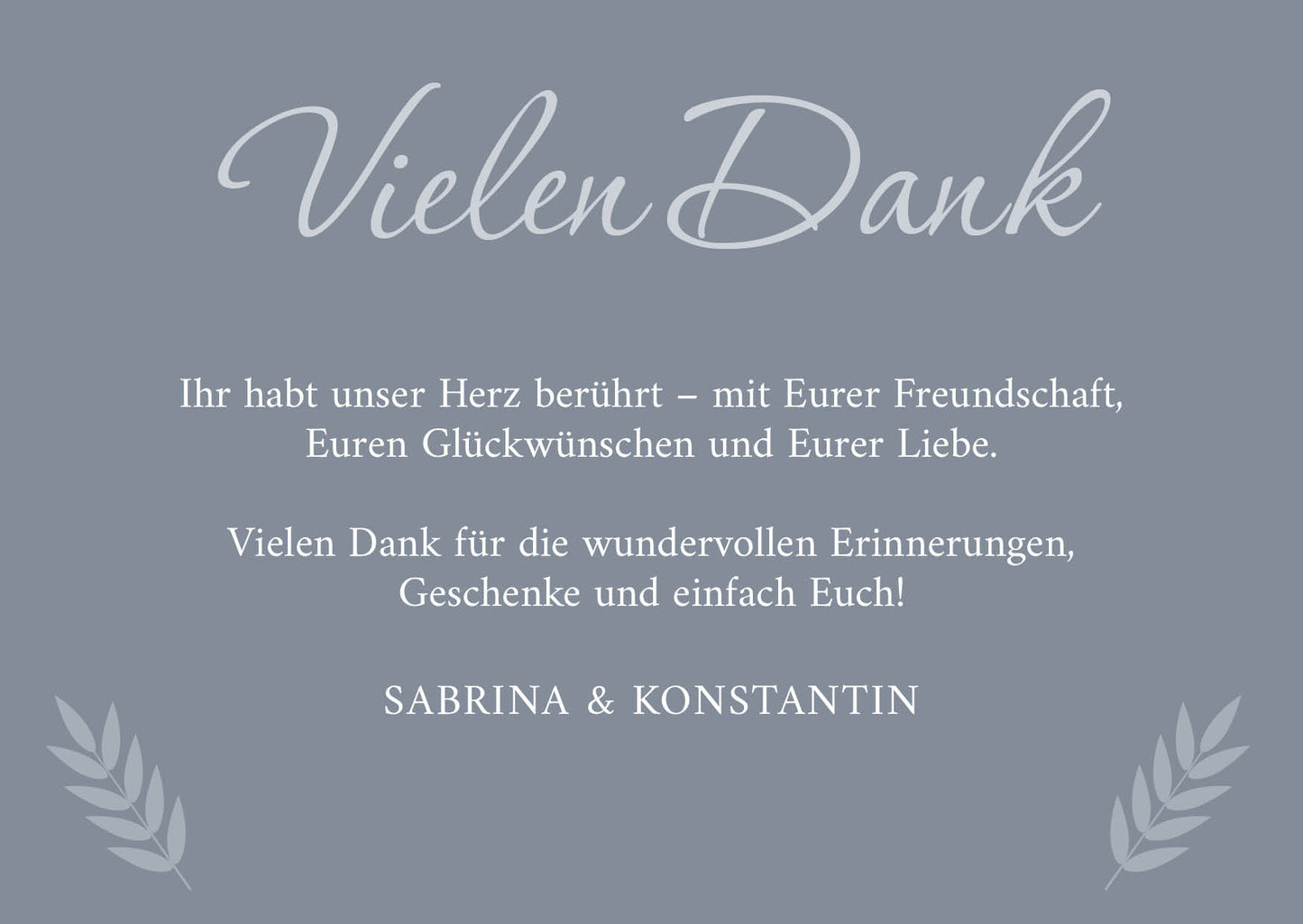 Danksagungskarten zur Hochzeit: Urlaubsfoto in Bluedust