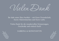 Danksagungskarten zur Hochzeit: Urlaubsfoto in Bluedust