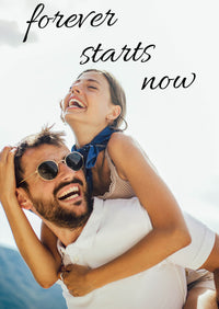 Einladung zur Hochzeit: Forever starts now mit Foto
