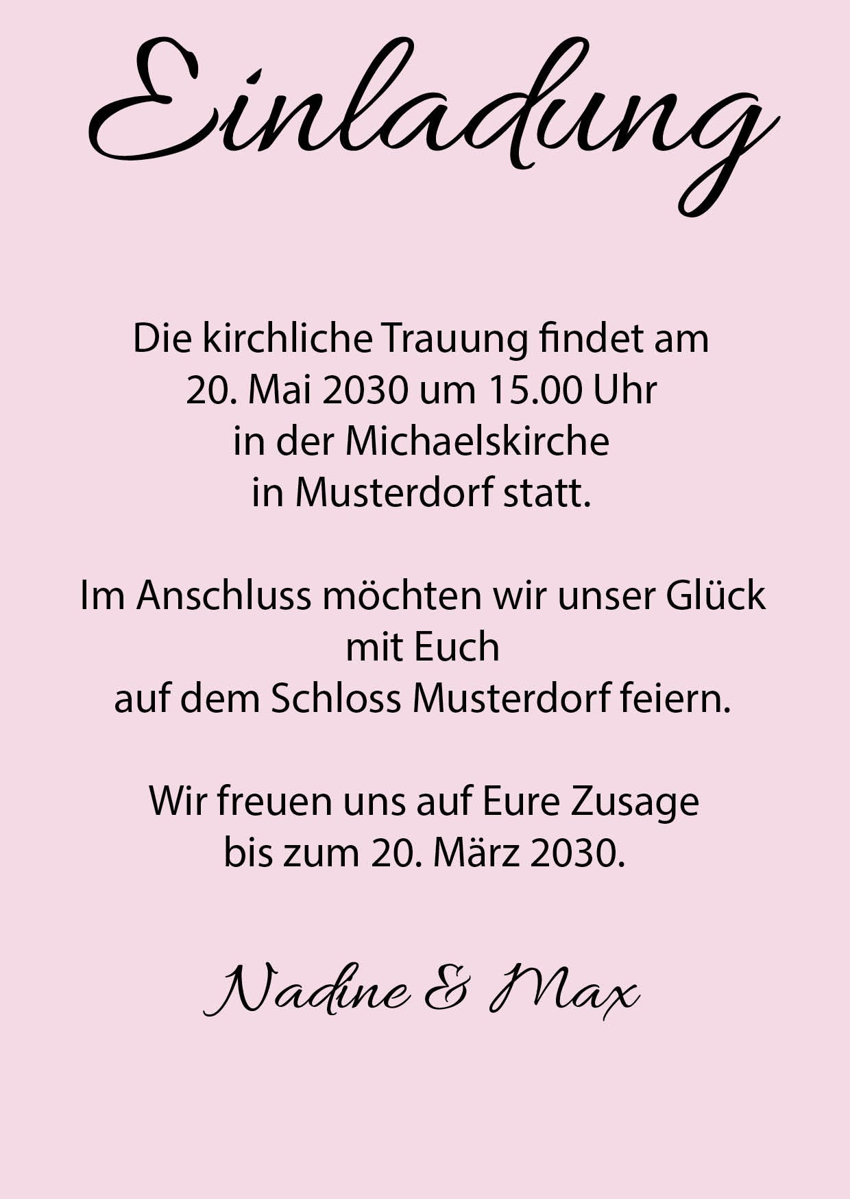 Einladung zur Hochzeit: Forever starts now mit Foto