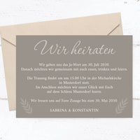 Einladung zur Hochzeit: Urlaubsfoto in Limestone