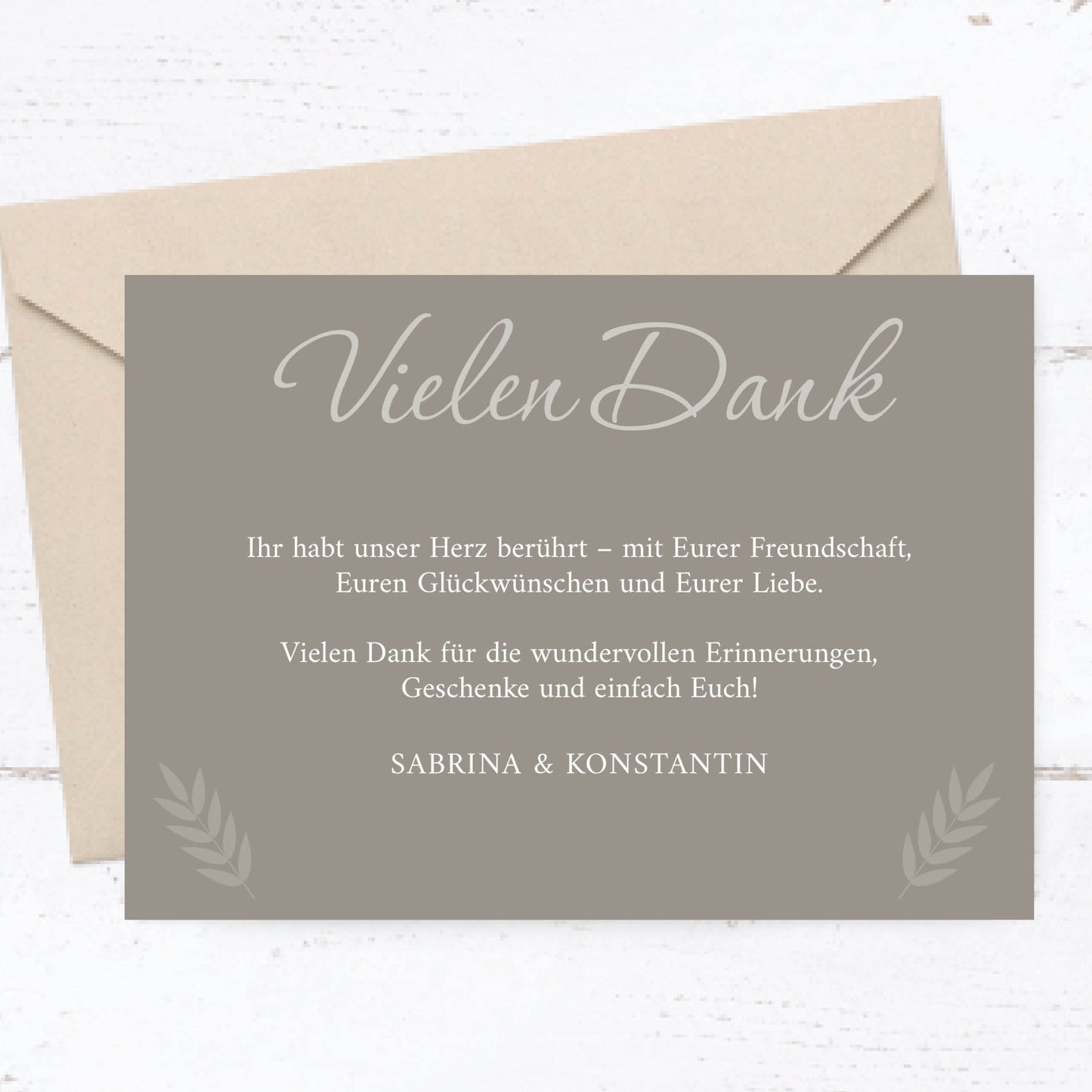 Danksagungskarten zur Hochzeit: Urlaubsfoto in Limestone