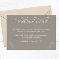 Danksagungskarten zur Hochzeit: Urlaubsfoto in Limestone