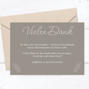 Danksagungskarten zur Hochzeit: Urlaubsfoto in Limestone