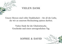 Danksagungskarten zur Hochzeit: Romantic flowers mit Foto