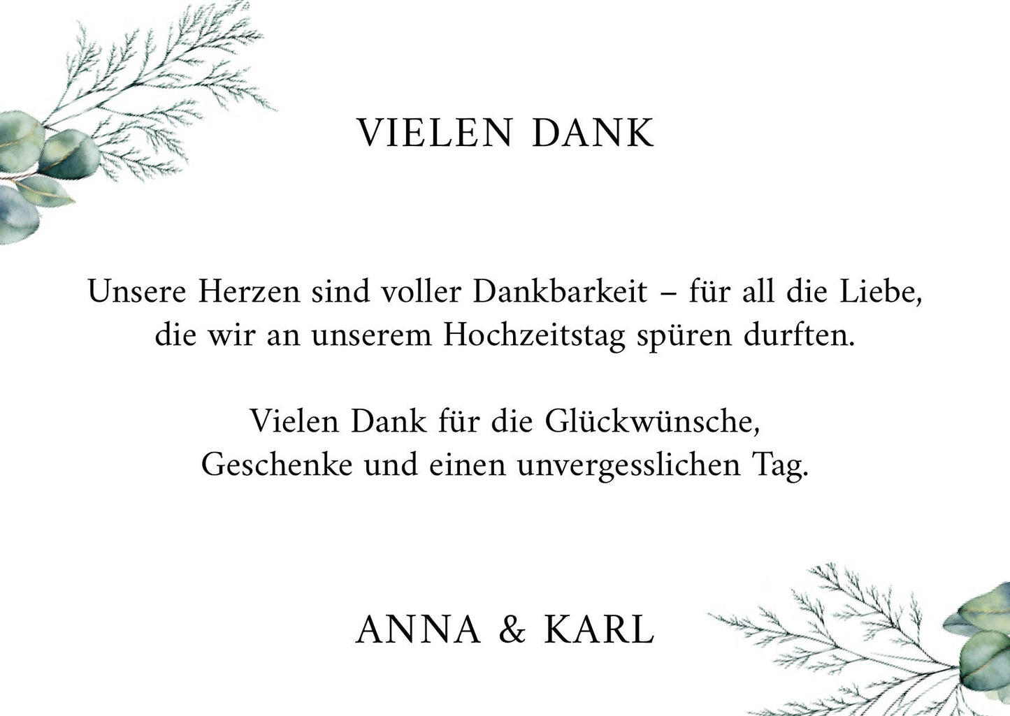 Danksagungskarte zur Goldenen Hochzeit: Romantische Blumen mit Foto