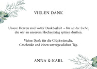 Danksagungskarte zur Goldenen Hochzeit: Romantische Blumen mit Foto