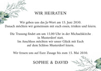 Einladung zur Hochzeit: Romantic flowers mit Foto