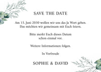 Save the Date Karten: Romantic flowers mit Foto