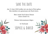 Save the Date Karten: Romantische Rosen mit Foto