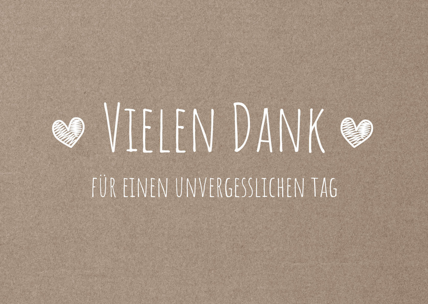 Danksagungskarte zur Hochzeit: Rustikal mit Herz