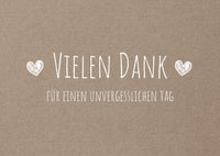 Danksagungskarte zur Hochzeit: Rustikal mit Herz