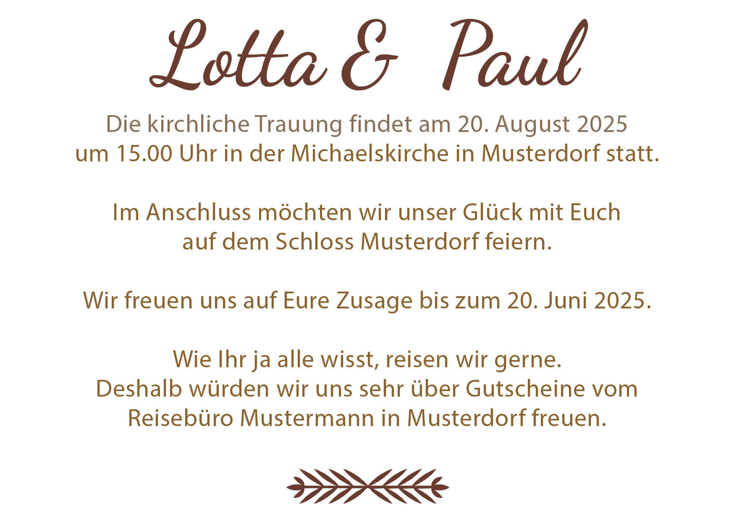 Einladung zur Hochzeit: Rustikal mit Herzfoto - Postkarte