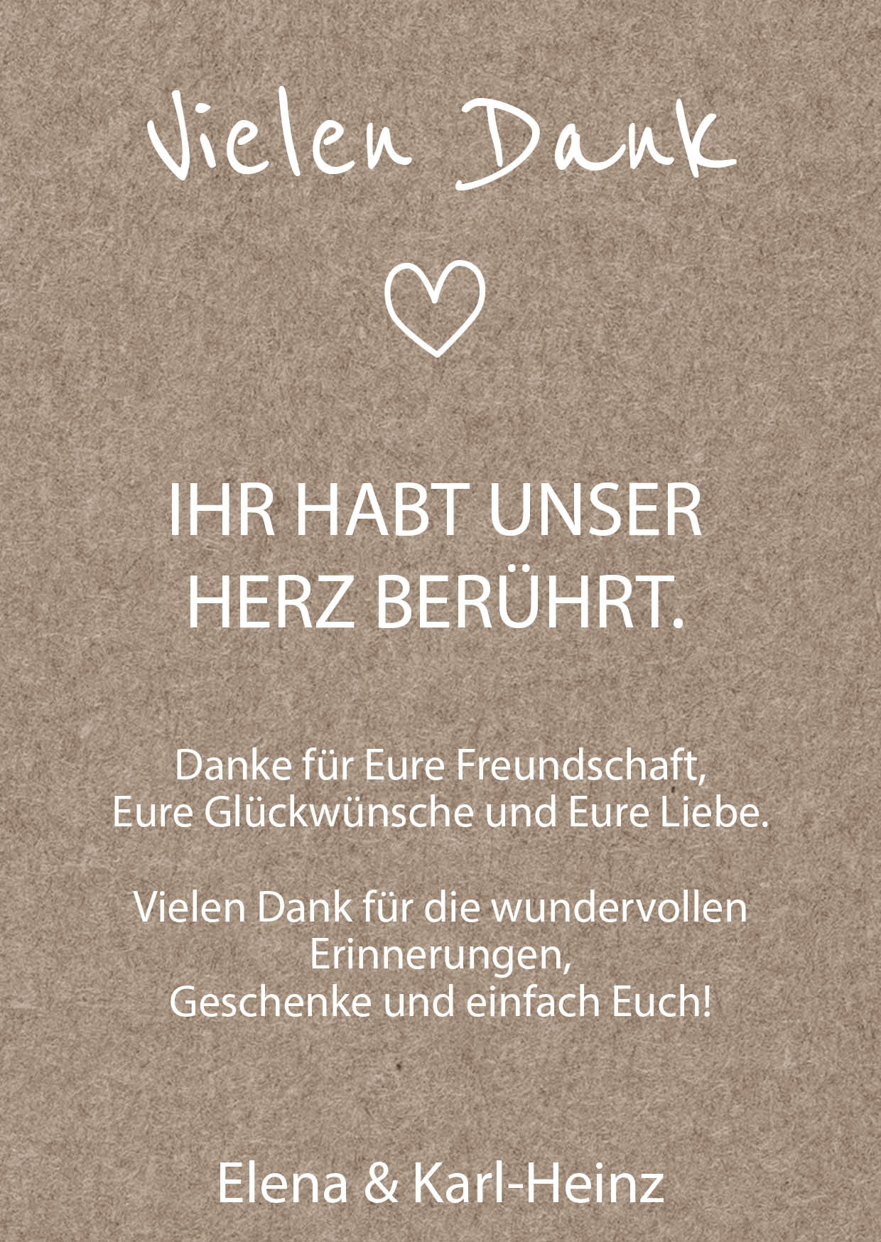 Danksagungskarte zur Goldenen Hochzeit: Rustikal mit Foto