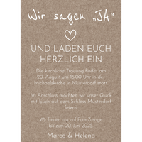 Einladung zur Hochzeit: Rustikal mit Foto